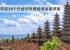 印尼54个行业将全面开放对外商投资!