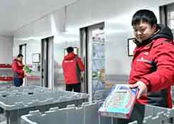 全国首个电商冷库货到人拣选系统在京东物流武汉亚一投用，拣货效率提高3倍以上