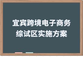 开展“特殊区域出口”和“网购保税进口”业务,中国(宜宾)跨境电子商务综合试验区实施方案印发