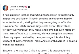 特朗普对中国商品加征100%关税,中国会对美国商品加征关税吗?