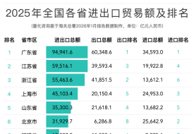 2025年中国31省份进出口贸易额排行榜:区域格局稳中有变,头部效应依然显著