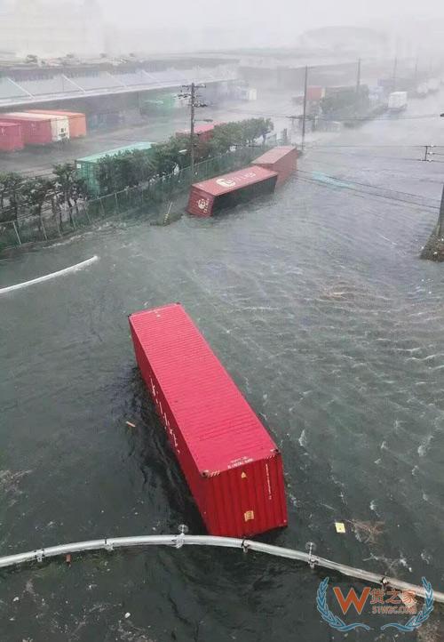 出口日本的注意了！台风飞燕横扫日本，港口淹没集装箱一片狼藉！船期或受影响！货之家