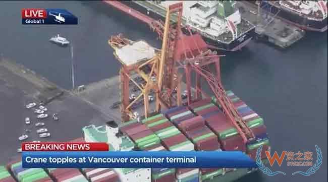 桥吊断裂,集装箱船被砸!曾挂靠中国多港口!—货之家 桥吊断裂,集装箱船被砸!曾挂靠中国多港口!—货之家
