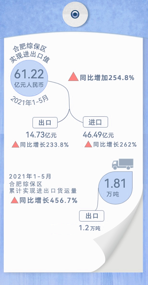 增长254.8%！今年前5个月合肥综保区进出口值实现61.22亿！-货之家