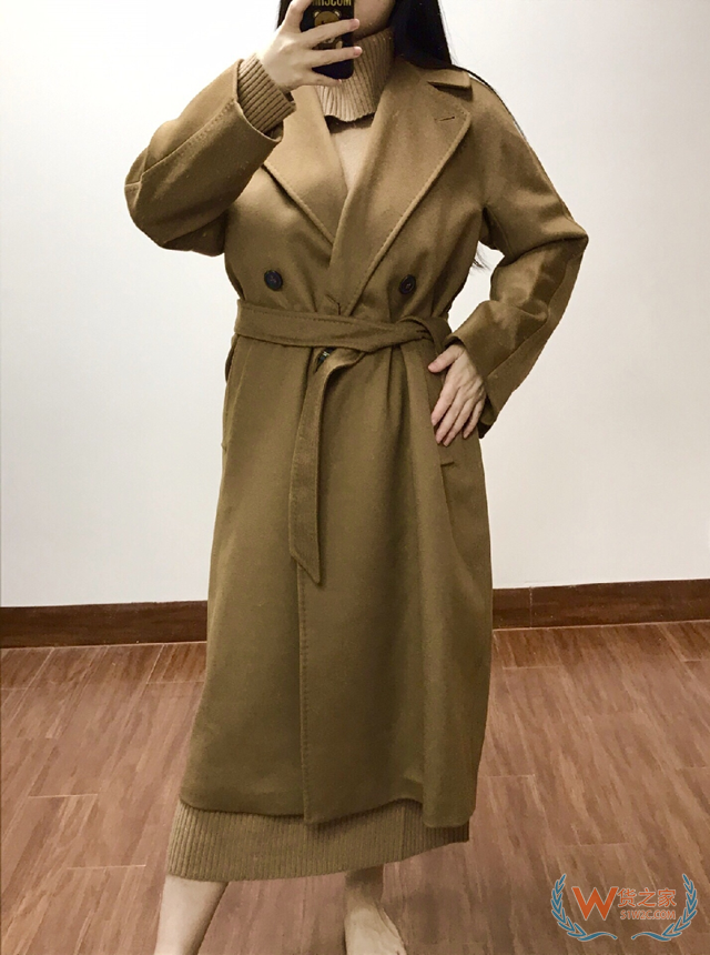 意大利WEEKEND MAX MARA RESINA 羊毛大衣焦糖色42--货之家