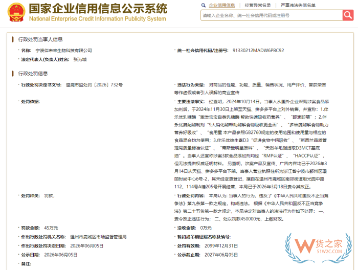 又一跨境电商进口商家违规宣传，跨境进口消化酶罚款45万